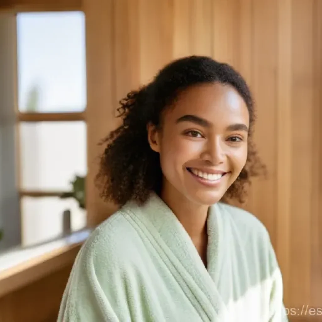 비건 화장품과 소비자 의견 반영하기 - **Prompt:** A radiant young woman, around 22 years old, with clear, healthy skin and a gentle smile....