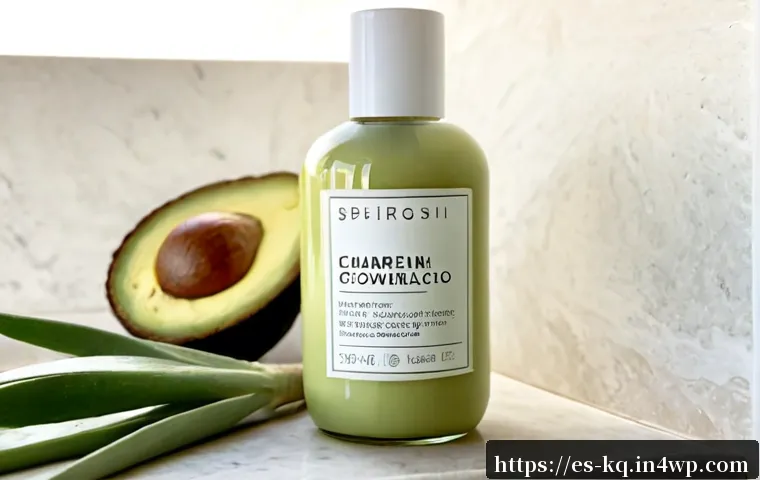비건 화장품이란 무엇인가 - Photorealistic editorial still life explaining vegan cosmetics, a clear glass skincare jar, pump bot...